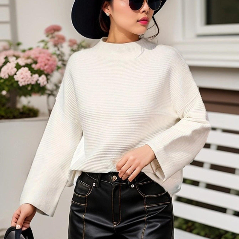 2023 Autumn Nine-Quarter Sleeve Pullover Sweater