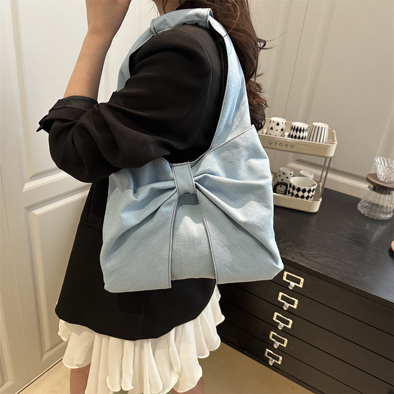 Denim Commuter Bag Grande Capacité Tendance Et design élégant à simple épaule