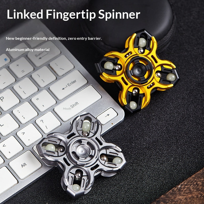 Jouet interactif en alliage d'aluminium spinner Fidget Stress-Relief