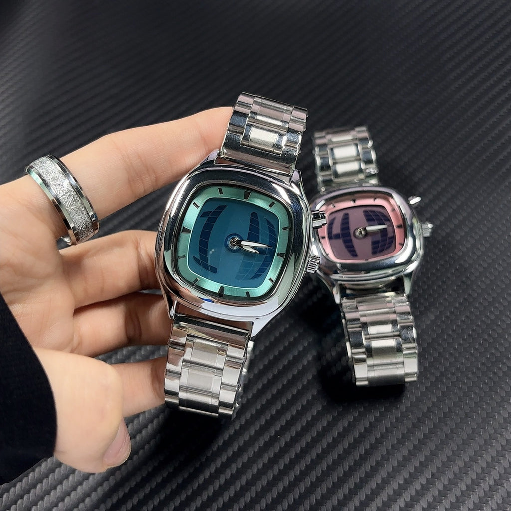 Montre d'affichage numérique de style rétro avec mains et chiffresexclusive Trendy Quartz Montre