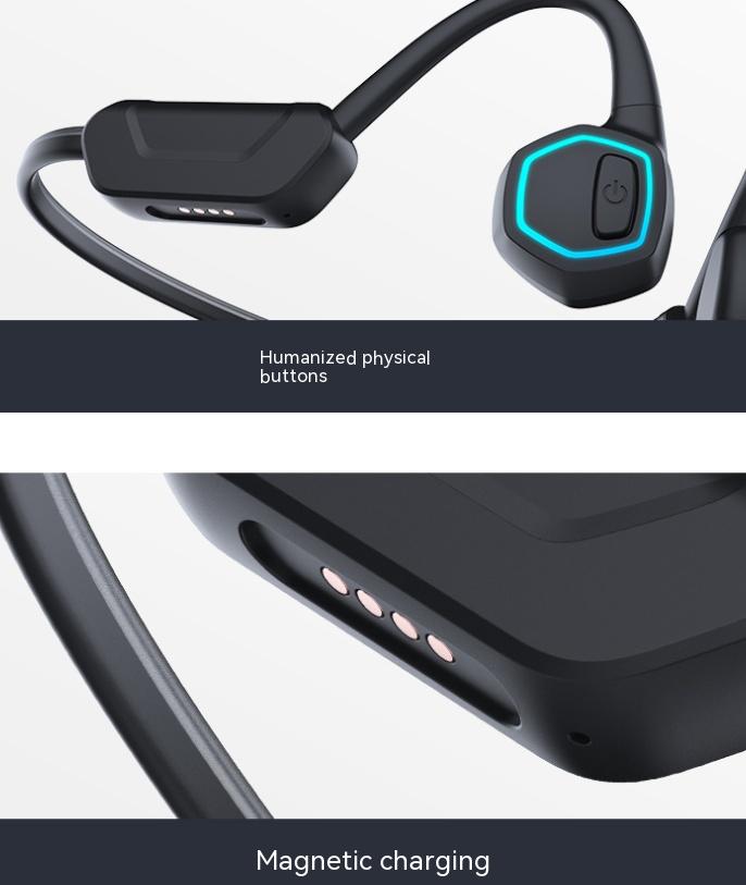 Casque Bluetooth pour la conduction osseuse Petite lampe de nuit à induction