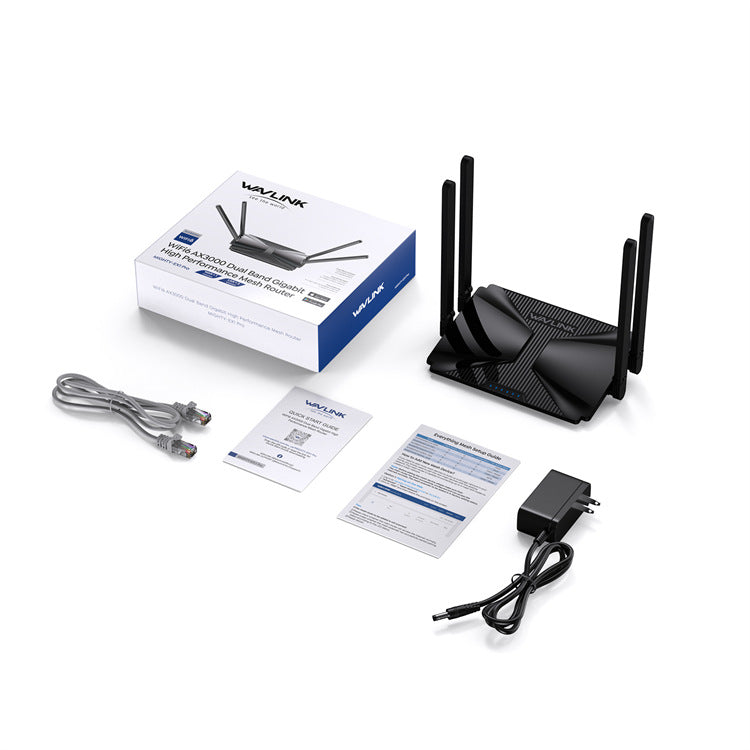 AX3000 Double-Band Gigabit Mesh Wi-Fi sans fil 6 Routeur avec 5dBi High-Gain Four-Antenna Des