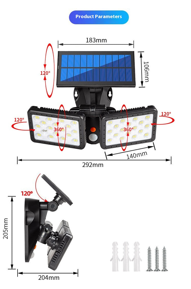Intégration d'induction de lampe de jardin solaire