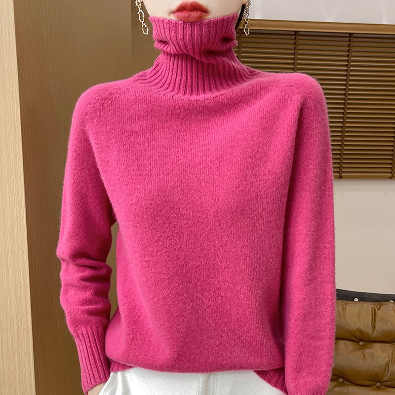 Chandail tricoté Pull à manches longues en couleur solide