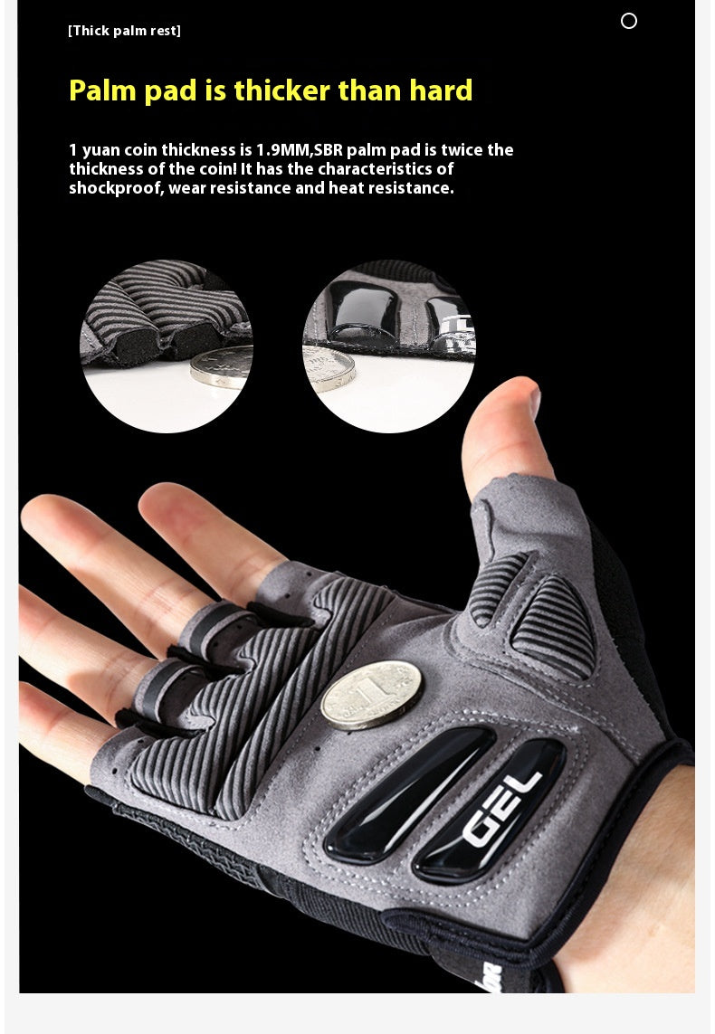 Gants de fitness de vélo de sport résistant aux chocs en silicone liquide d'équitation
