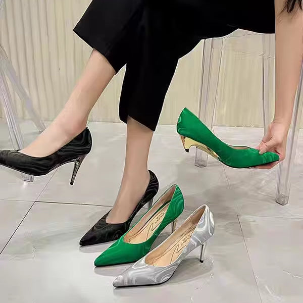 Fashion Femmes pliant talons hauts mince