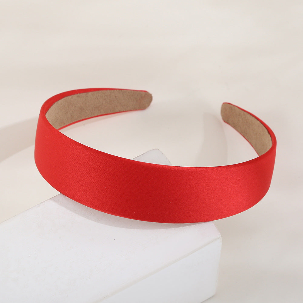 Couleur Elégant Bandeau Solid Couleur Baidu Bandeau Large Tissu Haut Crâne Haut Bandeau