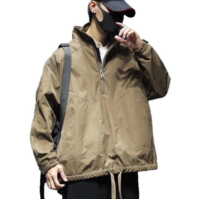 American Style Retro Bomber Veste Hommes Loose Fit Versatile Manteau Toute saison