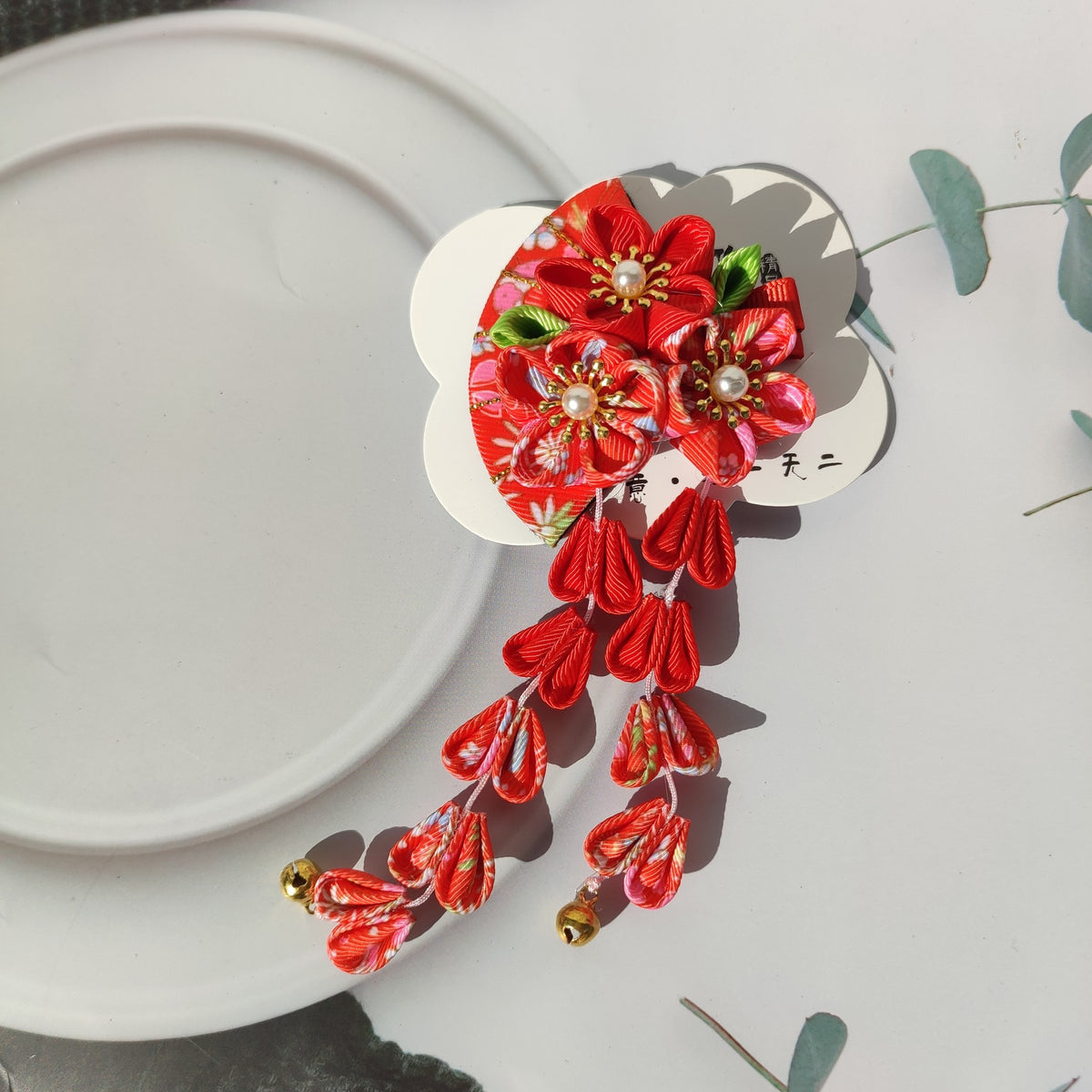 Japanese-style floral hair stick