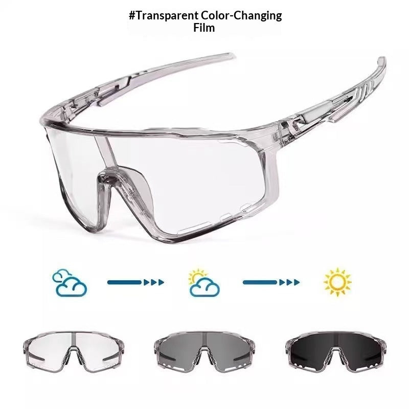 Lunettes de soleil à vélo à changement de couleur Unisexe