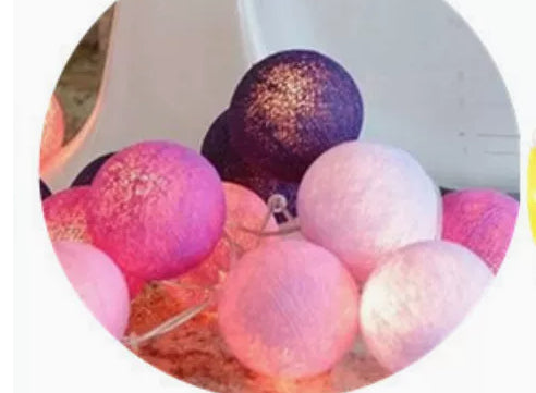 LED Cotton Ball String Lights