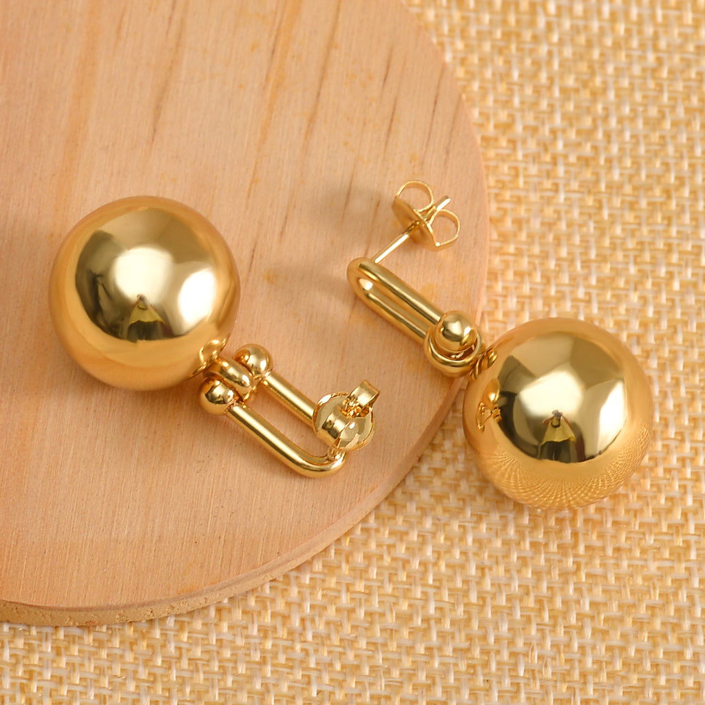 Boucles d'oreilles Zircon en acier de titane pour femmes