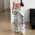 Pantalons en cuir mince imprimé pour femmes
