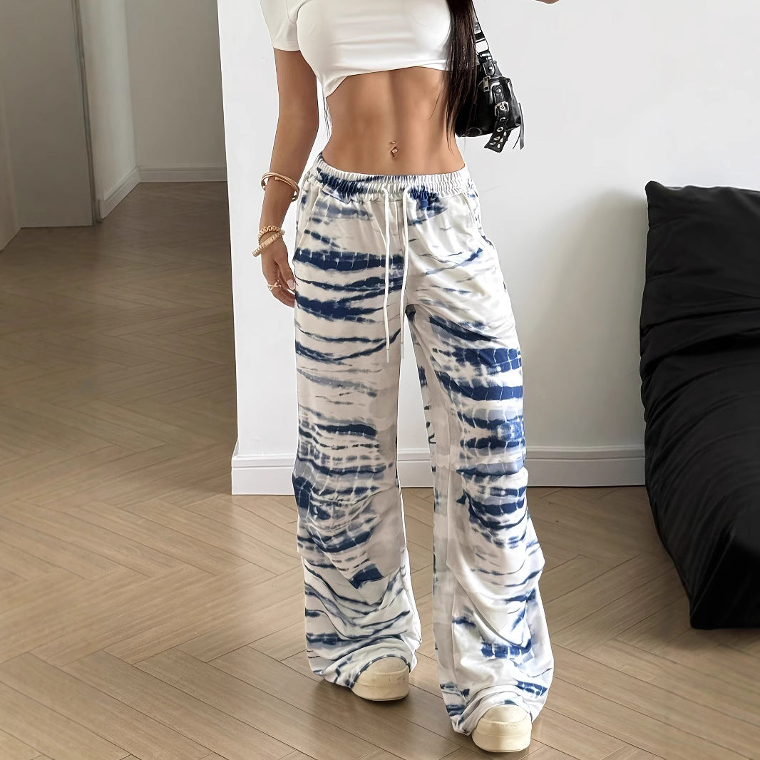 Pantalons en cuir mince imprimé pour femmes