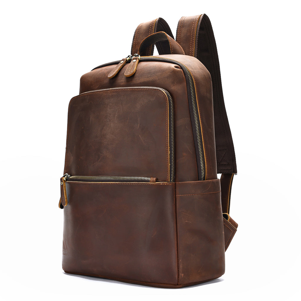 Sac à dos en cuir de grande capacité pour hommes