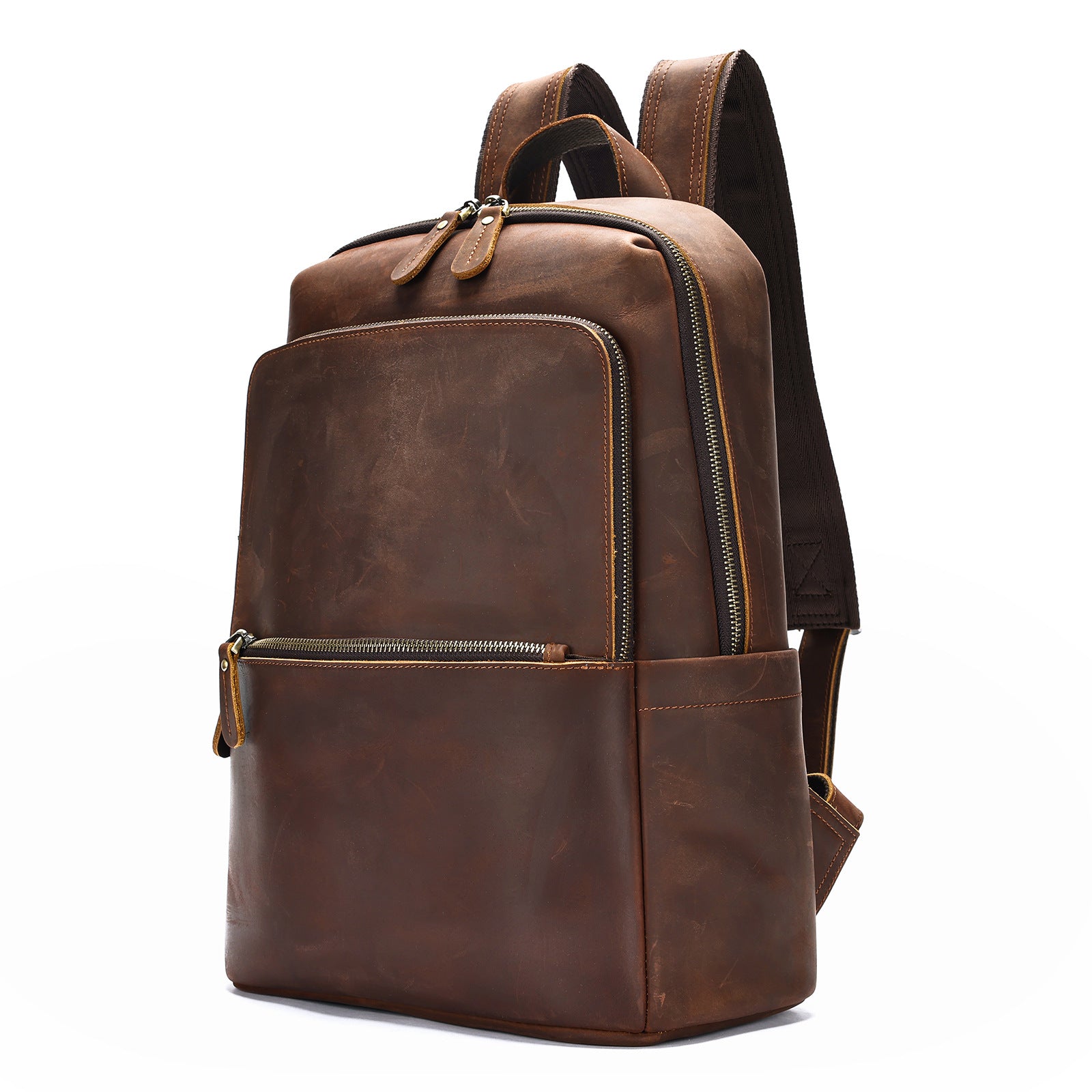 Sac à dos en cuir de grande capacité pour hommes