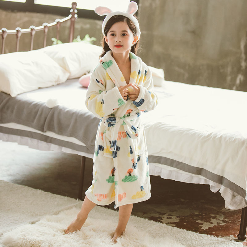 Chemise de nuit des enfants Épaisseur Flannel Filles Pajamas Baby Shan Home Service