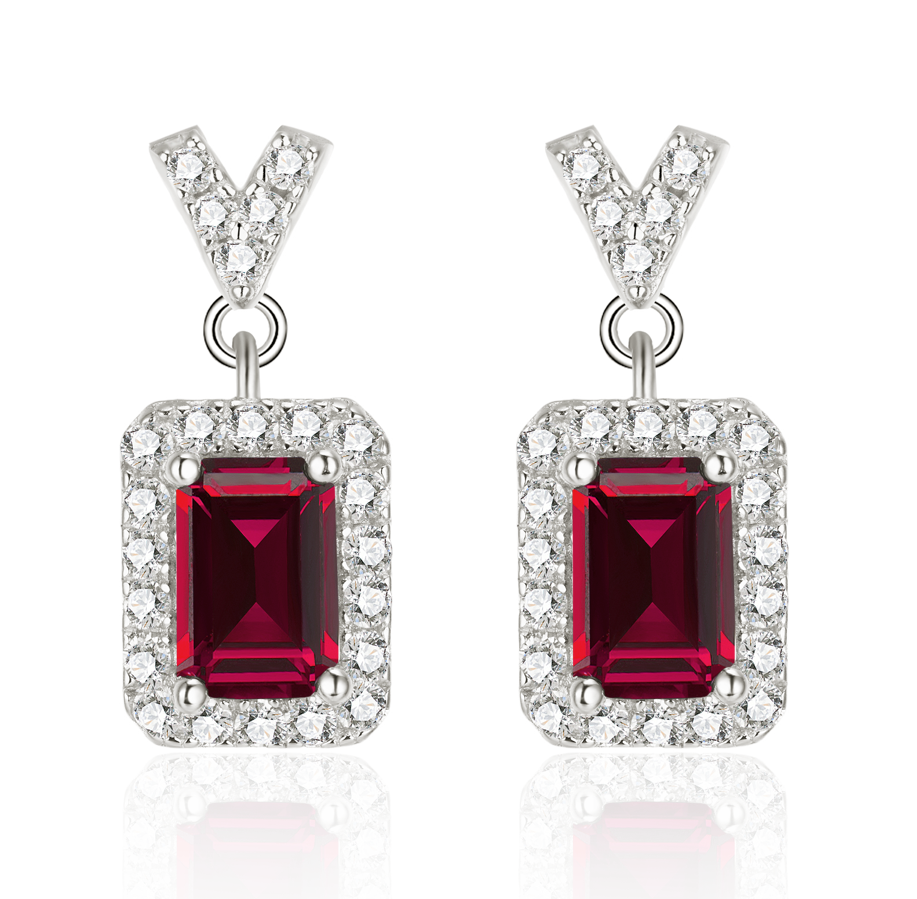 S925 Boucles d'oreilles à goutte en forme de V en argent sterling