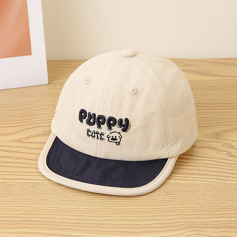 Casquette de baseball multicolore pour enfants avec motifs de lettres cartoonish et emb
