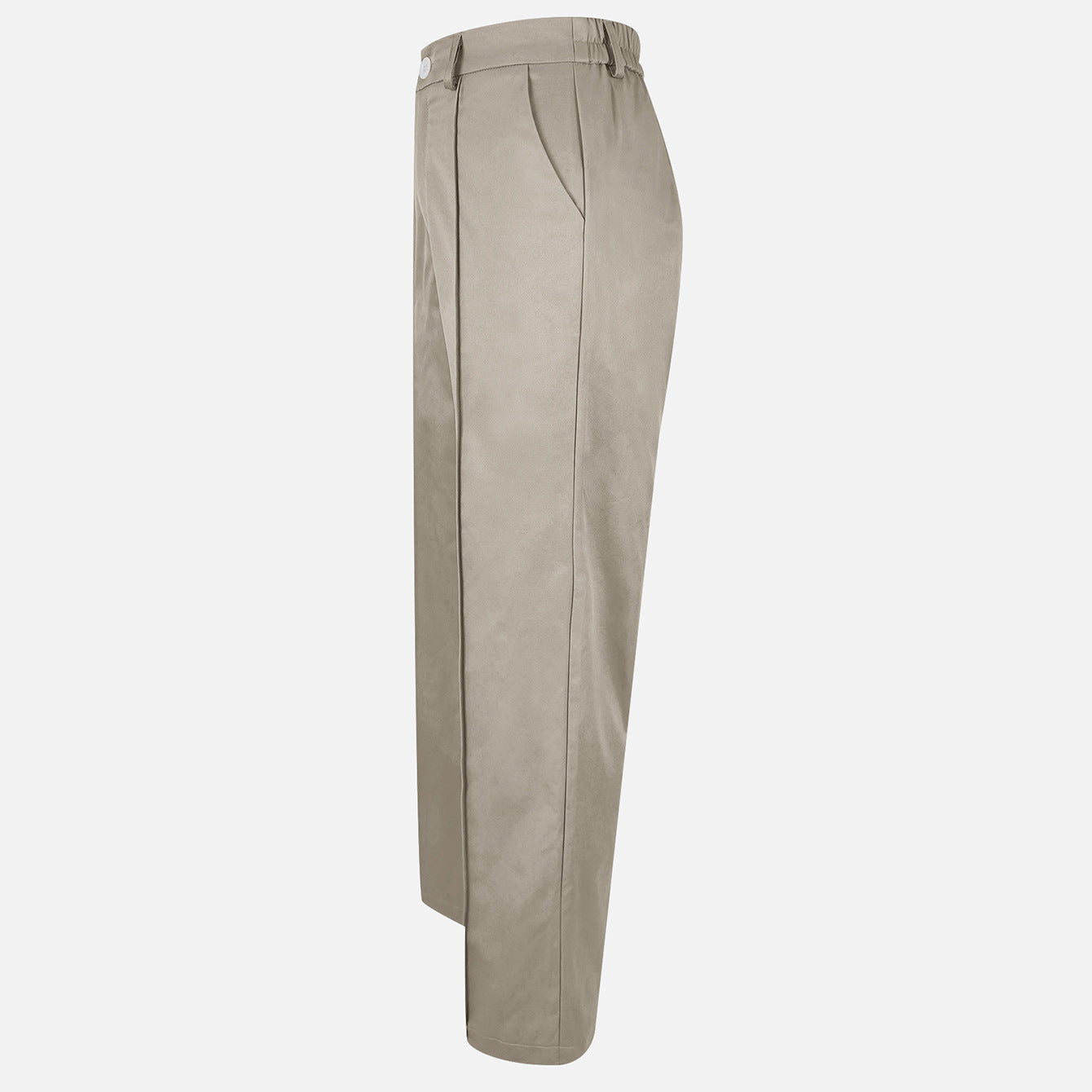 Pantalons à fermeture éclair de couleur solide avec poches