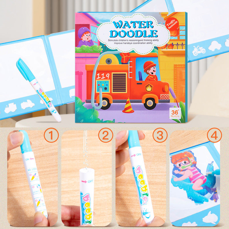 Enfants bricolage peinture à l'eau Doodle Puzzle Card