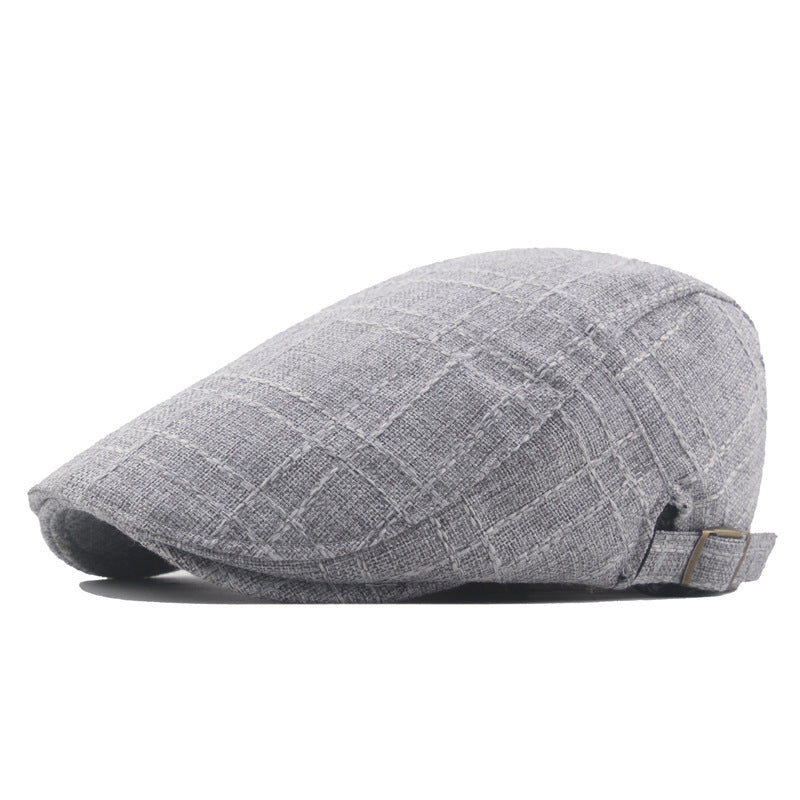 Hommes Linge de coton Vintage Peaked Cap