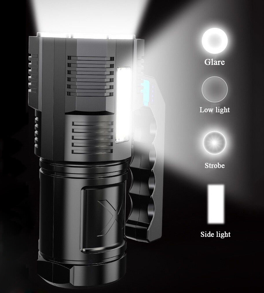 Super Bright 12000000LM LED Spotlight Handheld Camping Searchlight Torch