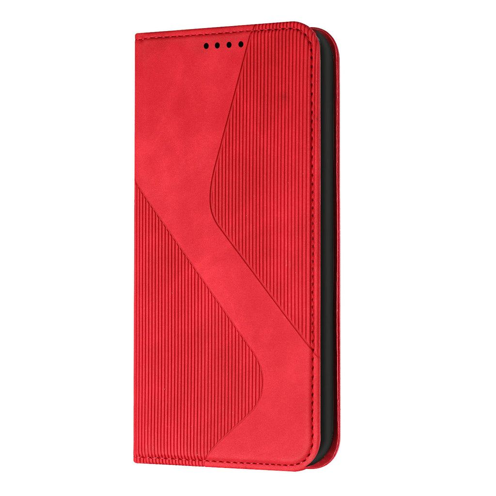 Étui en cuir pour téléphone portable à trois emplacements à aspiration magnétique forte