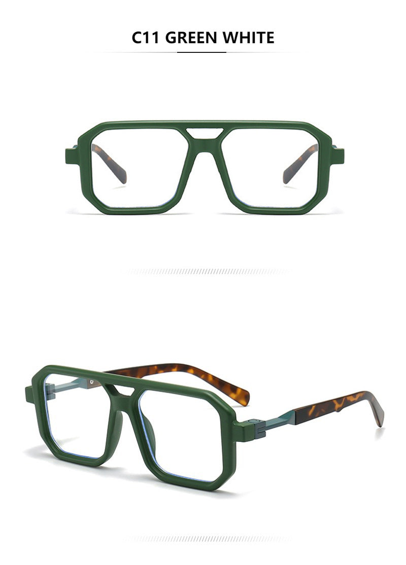 Retro Double Beam Pilot Catwalk Légères Lunettes de soleil de luxe Ins