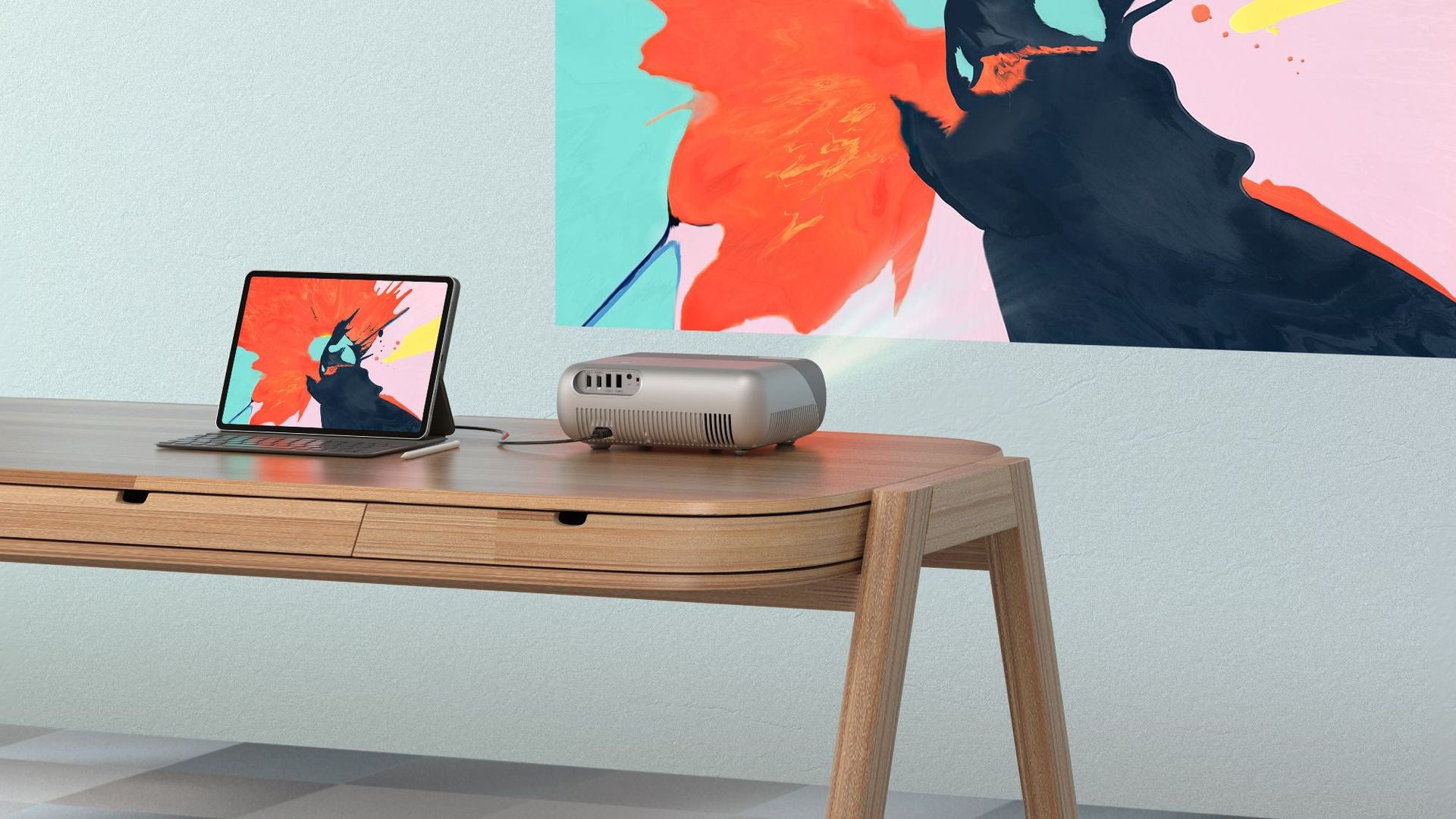 Maison Portable même écran avec projecteur de téléphone mobile WiFi HD 1080p projecteur