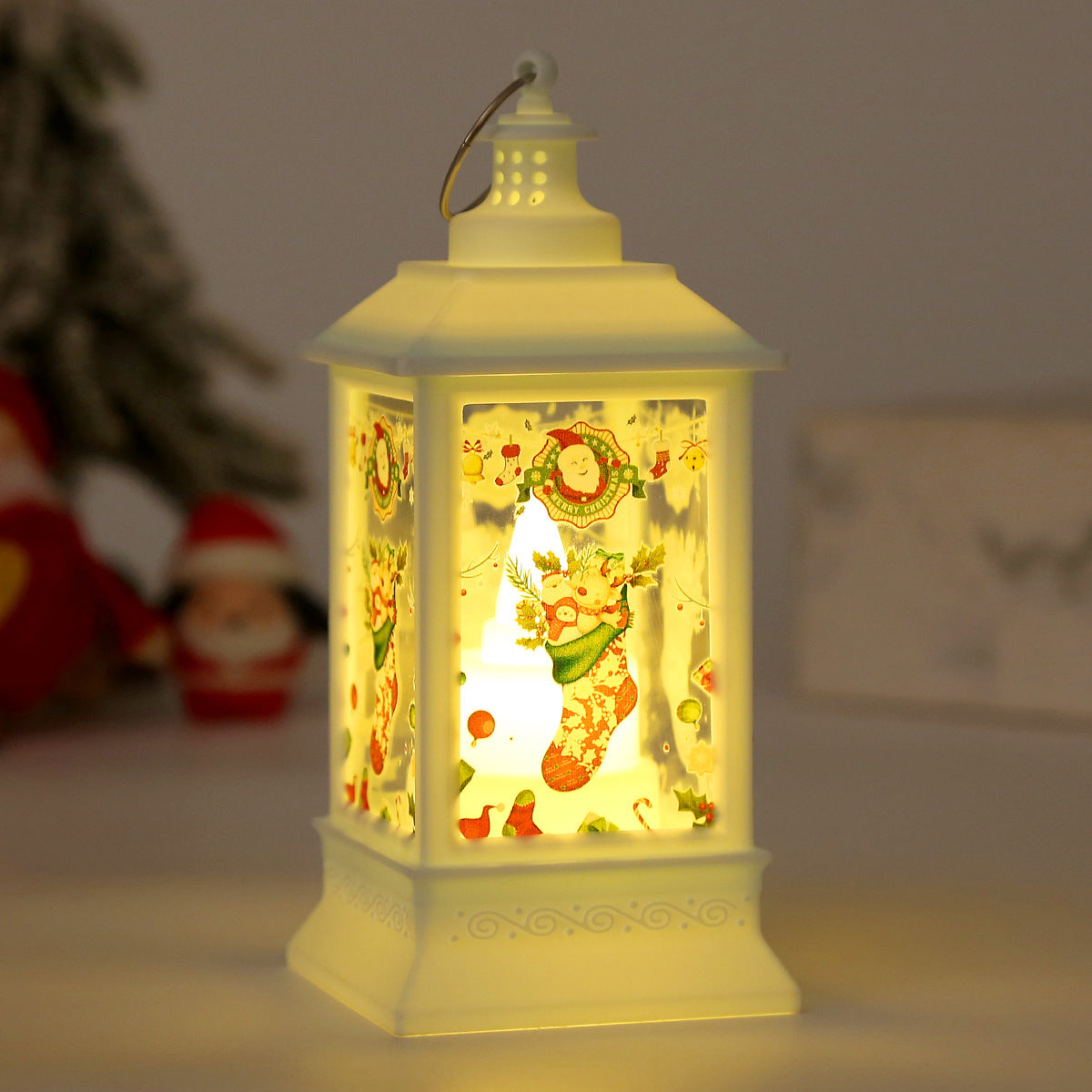 Décorations de Noël Vieil homme Arbre de Noël Snowman Noël Bas Éléments Vent Lam
