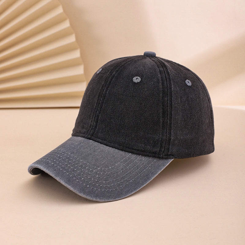 Casquette ronde réglable multicolore avec finition lavée
