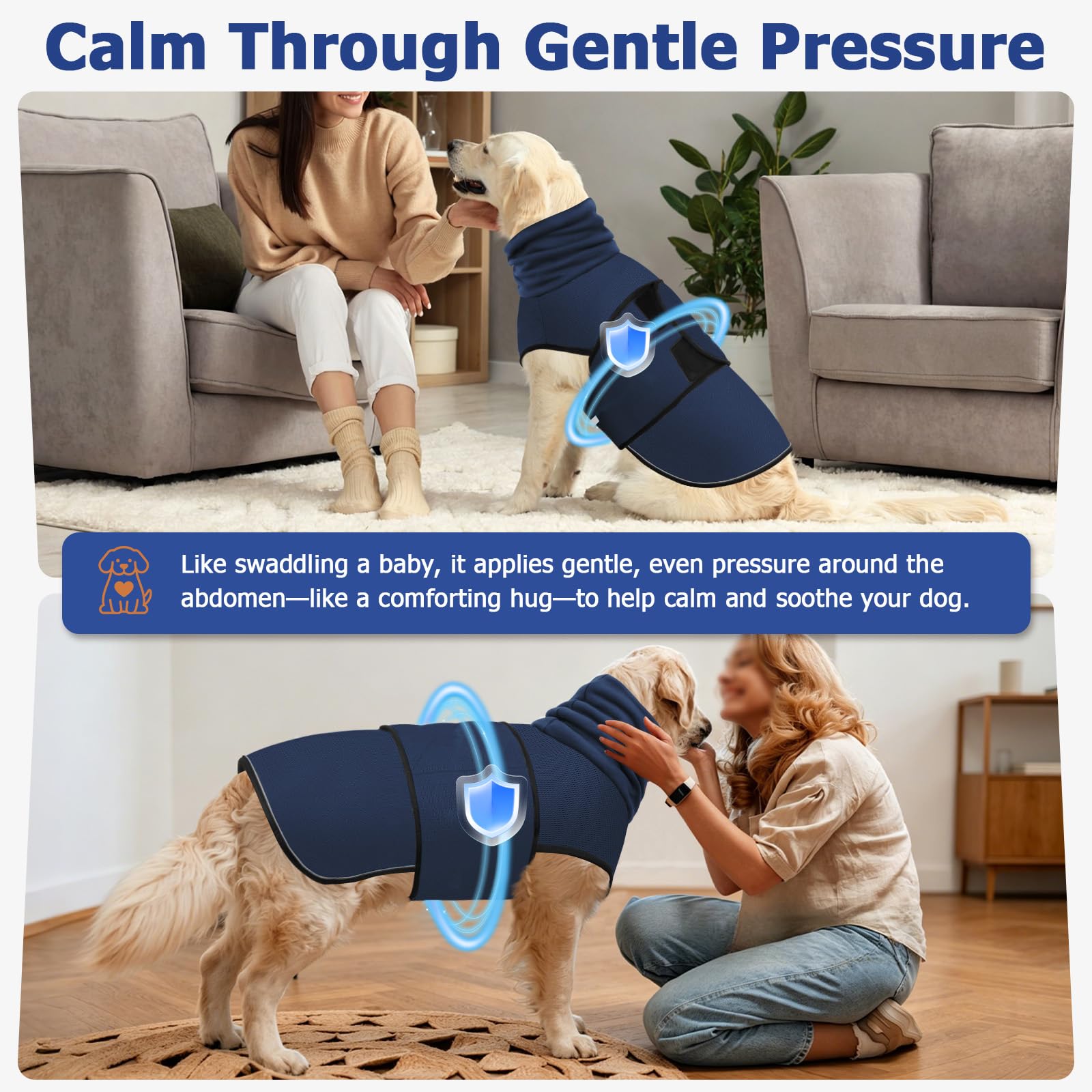 2-en-1 Veste d'anxiété avec hotte