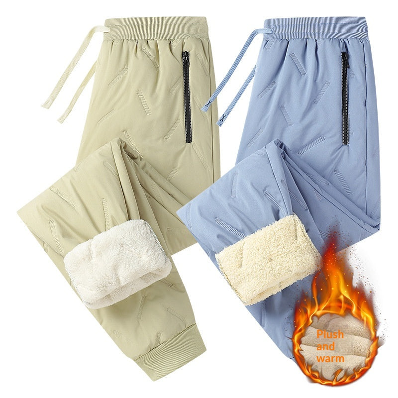 Pantalons de coton doublés de peau de mouton et d'eau froide