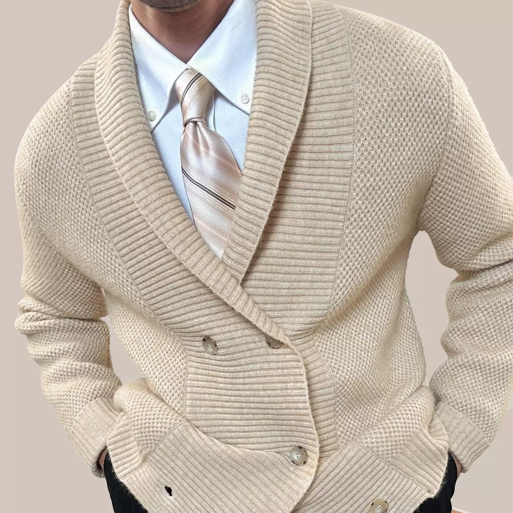 Chandail à col V haut de gamme Hommes Retro Slim-Fit Sweater Sweater Manteau mode pour hommes