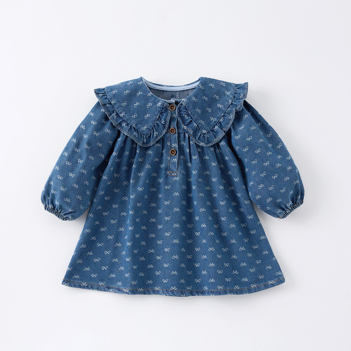 Robe en une seule pièce pour enfant Denim Romper Triangle style Crawling Suit Girls