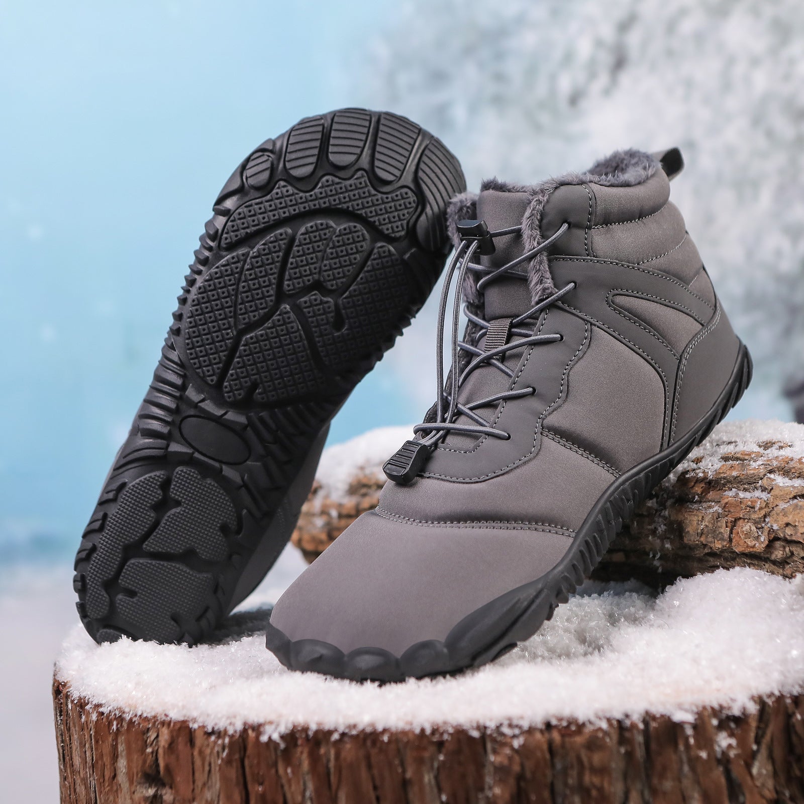 Chaussures de coton à cinq doigts Bottes de neige antidérapantes