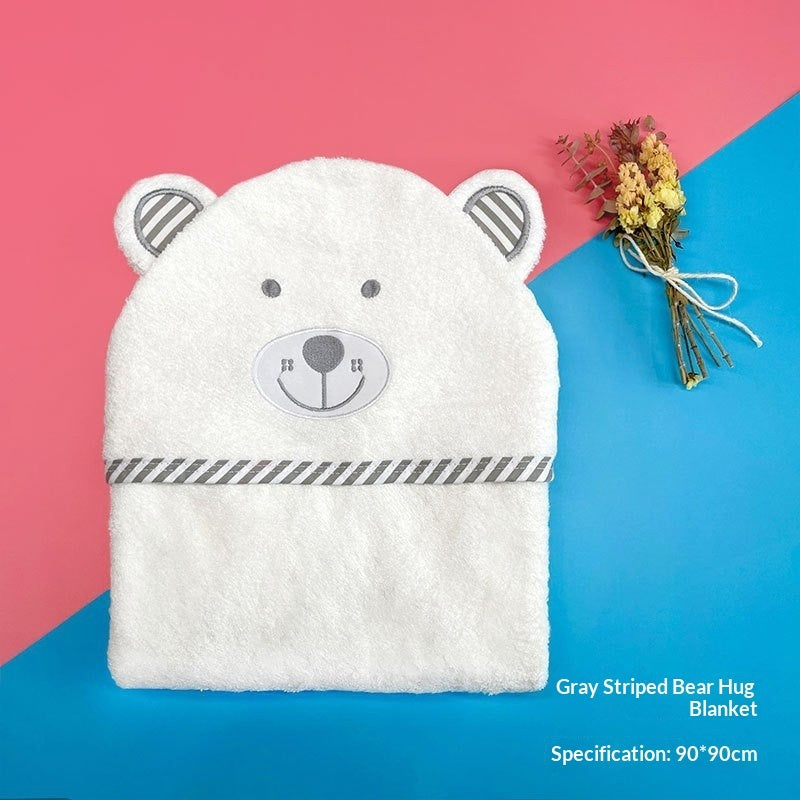Classe A Bamboo Fibre Swaddle avec Hood Enfants Serviette de bain Couverture et cap tout en un