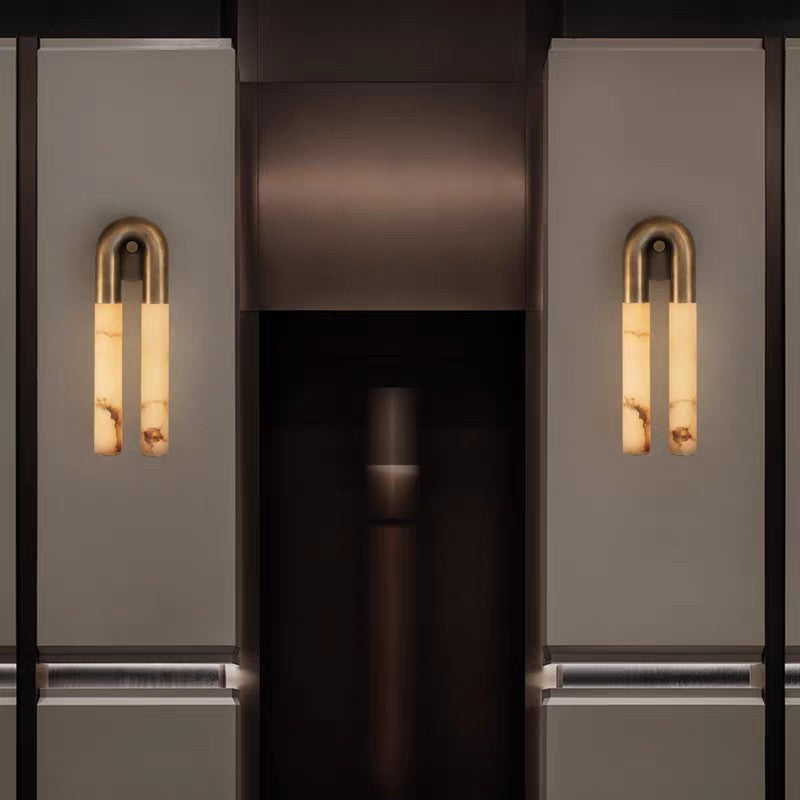 Lampe murale en marbre léger et luxueux de style français