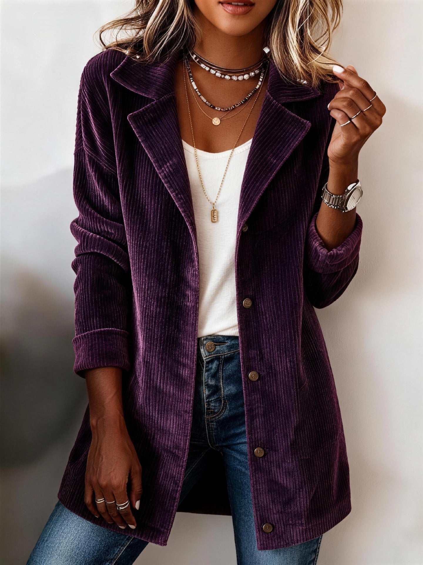 Femmes Mode Casual TopCoat