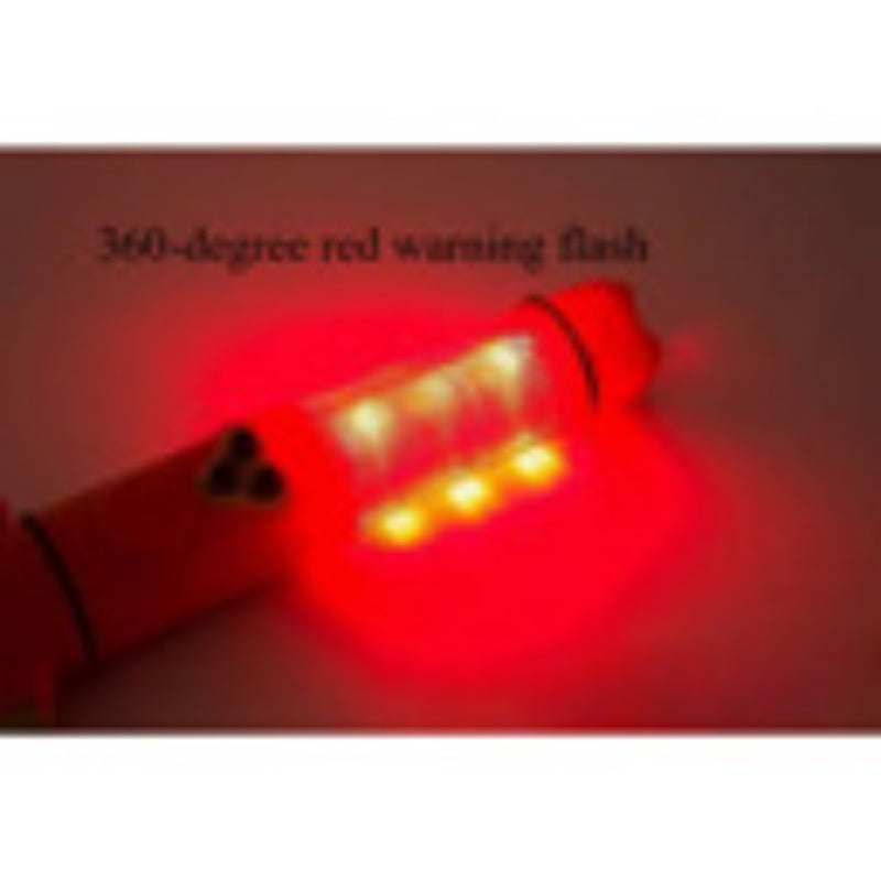 Hammer multifonctionnel rouge et jaune pour la sécurité automobile avec lampe de poche
