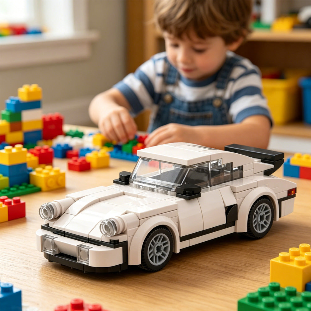 196-Piece Retro Sports Car Building Blocks