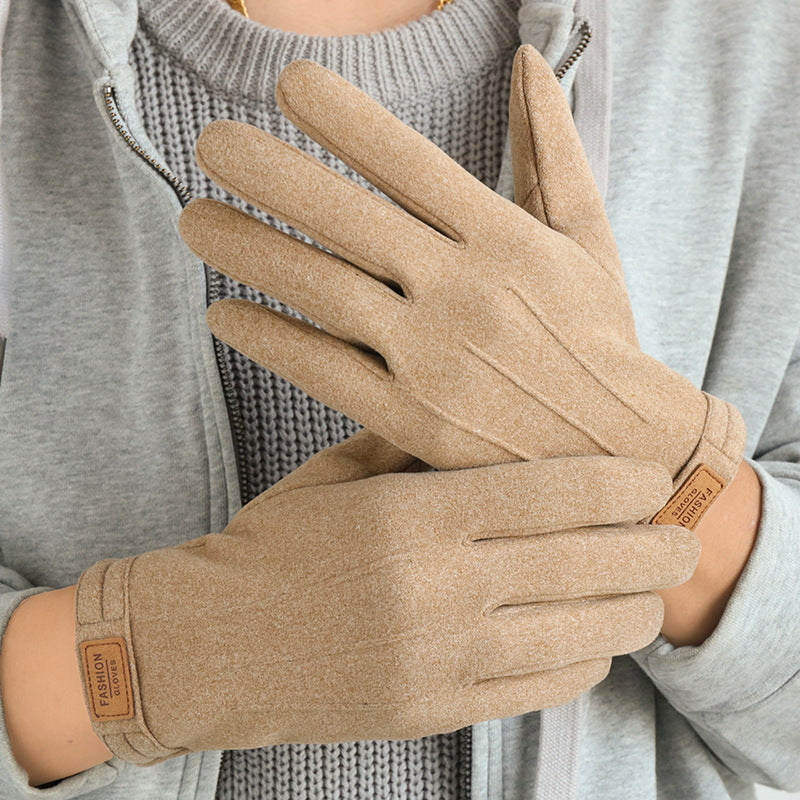 Gants pour hommes Gants chauds d'hiver doublés de polaire Dralon Coréen Wind-proof et Cold Protection Touch S