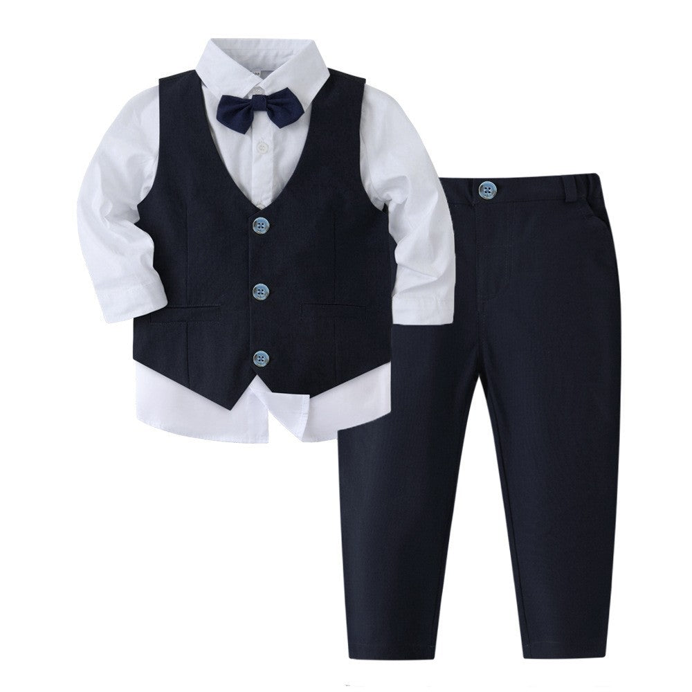 Costume pour enfants Bow Tie Vest Ensemble formel à trois pièces