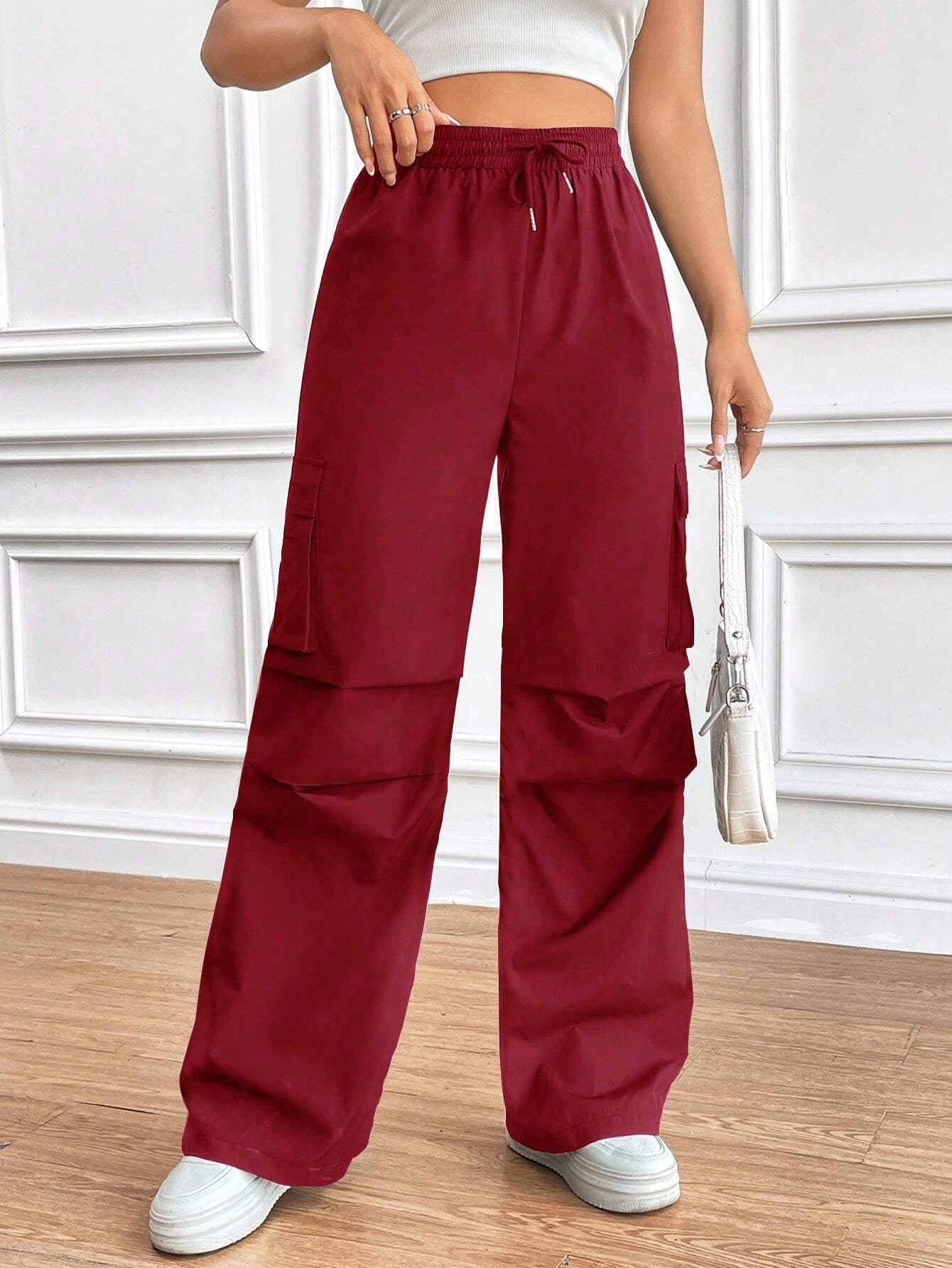 Spring And Summer Thin Elastic Waist Drawstring High Waist Cover Bag Design Loose Commuter