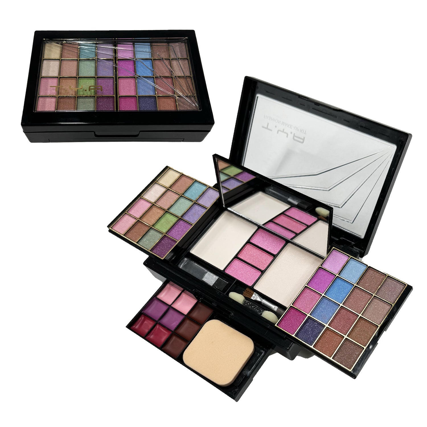 A Tianya Cosmetics 46 couleurs jeu de paupières perles avec puff