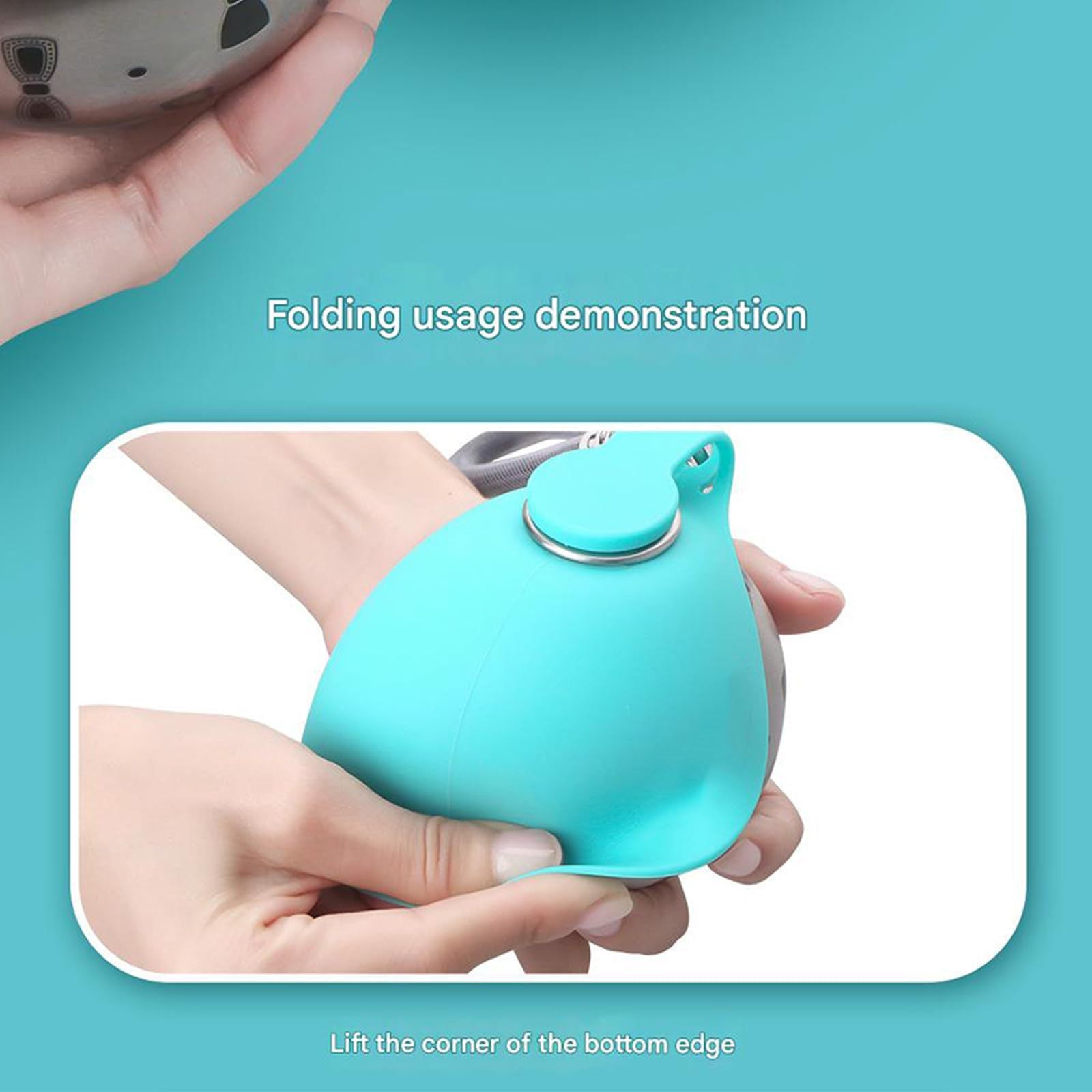 Bouteille d'eau en silicone pliante en acier inoxydable 304 extérieur