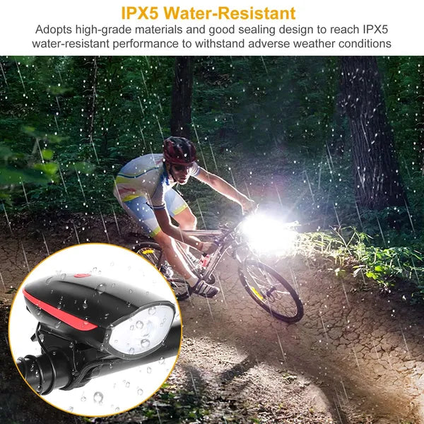 10000lm phare de vélo USB rechargeable LED vélo avant lumière de queue arrière
