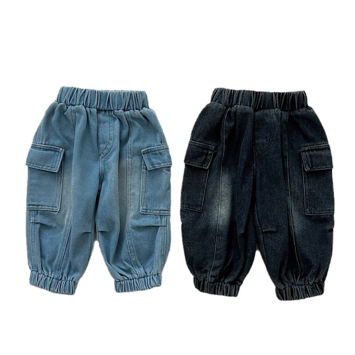 Pantalons de style coréen Trendy Stitching Cargo Jeans