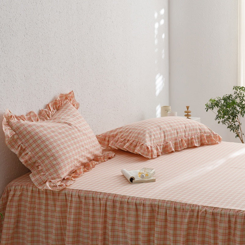 Plie de coton épaissée Coussin simple avec tige de dentelle